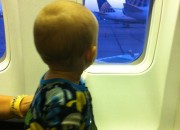 JJ likes the window seat