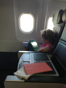 It looks like First Class if you are a toddler, but it is a normal seat. Middle seat is blocked off