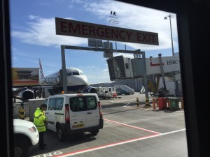 So close to a jetway - but lets use a bus instead. 