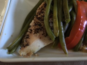 One should not ever get airline chicken - like this uninspired dish - too dry. 