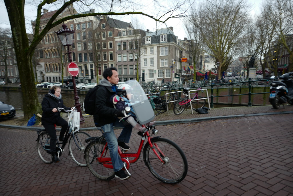 Biking in Amsterdam